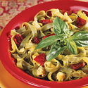 Fettuccine with Sundried Tomato-Pesto Sauce